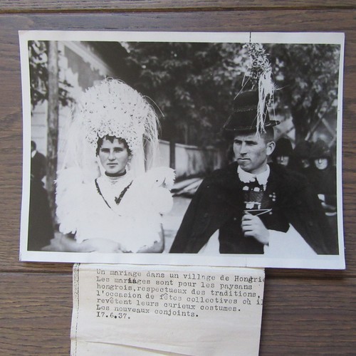 1937 hungarian wedding press - hungarian,