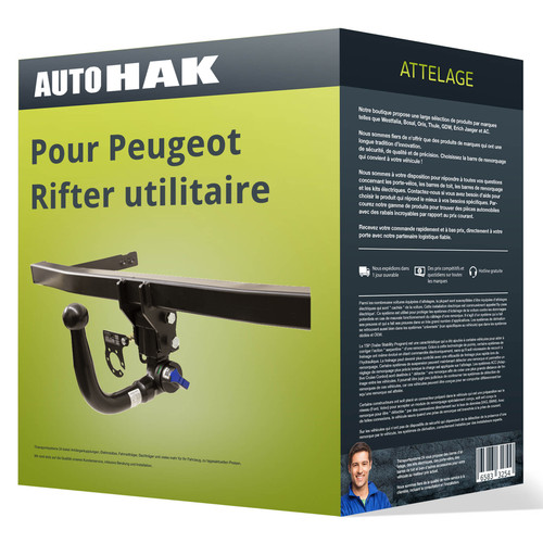 Attelage pour peugeot rifter - pour,