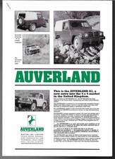 Auverland A3 4x4 Early 1990s UK Market Single Sheet Sales Brochure & Price List
