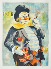 Victor VIKO Le clown 1975 lithographie signée