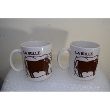 2 Taylor Ng 1978 La Vache Bulle Bull Cow Coffee Mugs 2 French Farmhouse Kitchen