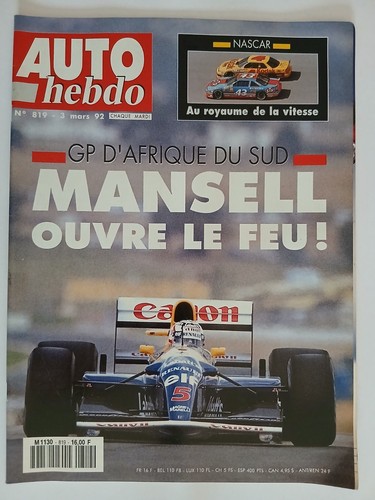 Auto hebdo 819 1992 gp - hebdo,