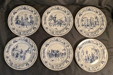 6 different talking plates French Revolution 1789, diam. 20cm, box 