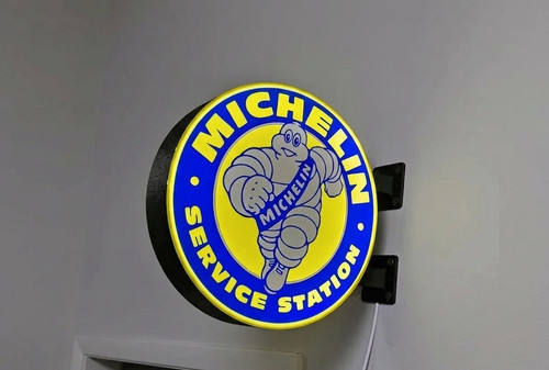 Enseigne lumineuse michelin - enseigne,
