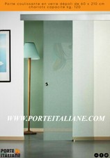 Porte coulissante en verre