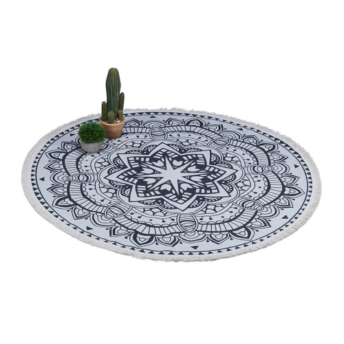 Tapis rond motif mandala