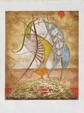 RENÉ CARCAN LES DANSEUSES 1986 gravure signée