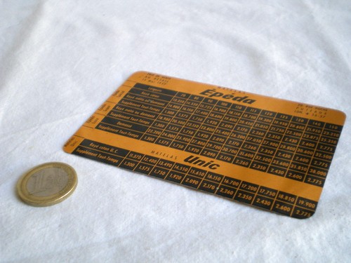 Ancien tarif regle calcul - a,