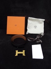 Hermès Authentique ceinture H reversible homme femme Neuve avec facture T- 85
