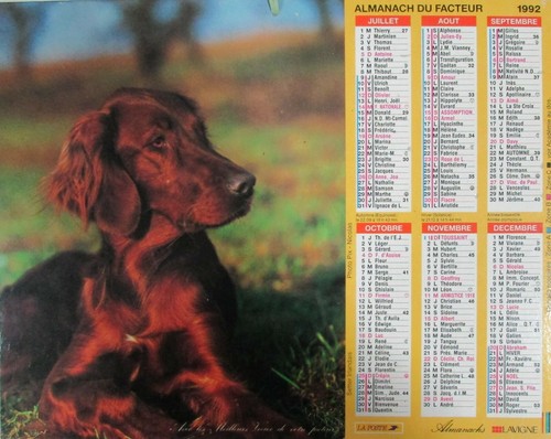 Calendrier almanach des ptt - calendrier,