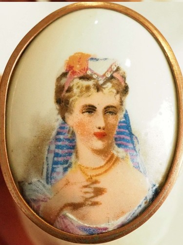 Broche ancienne porcelaine - broche,