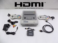Super Nintendo / SNES Console + HDMI Converter + 2x Controllers Bundle