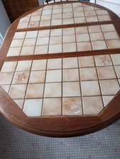 table vintage ronde / ovale avec rallonge