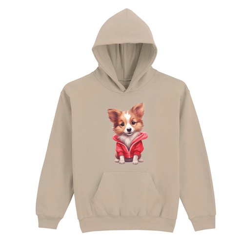 Sweat capuche rouge - à,