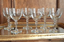6 verres anciens en cristal