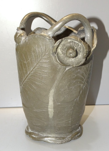 Vase art nouveau - -vase, etain