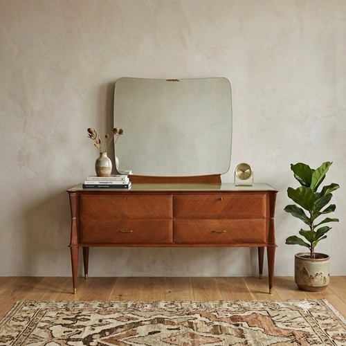 Commode vintage avec miroir - avec,