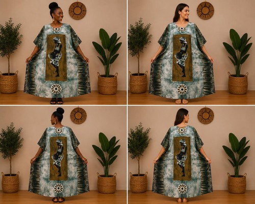 Boubou femme batik wax - boubou,