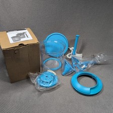 Tupperware Power Chef System Chop N Prep Salt Water Taffy Blue Retired 8 Pc
