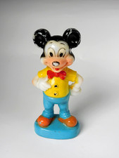 Vntage Mickey Mouse Figure Hard Plastic 1960's Walt Disney Productions Hong Kong