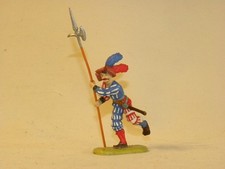 ANTIQUE PLASTIC SOLDIER LANSQUENET ELASTOLIN UPLIFT FIGURINE TOY VG