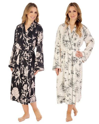 Robe kimono satin gaspe douce - kimono,