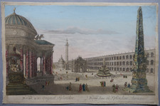 Rome dans sa splendeur ancienne gravure colorisée XVIIIème