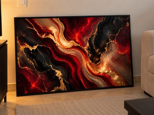 Tableau abstrait marbré