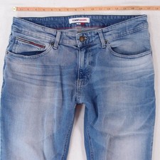 Hommes Tommy Hilfiger SCANTON SLIM Ajusté Straight Élasthanne Bleu Jeans W34 L32