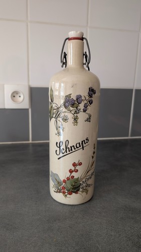 Bouteille grès décor - en,