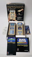 Microvision Game System Milton Bradley in Box w/ 2 Games Has Sound No Display