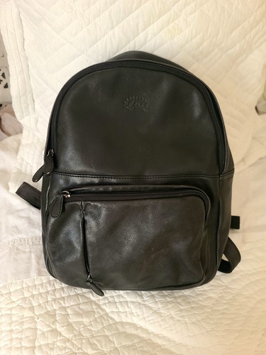 Sac dos cuir souple noir - dos,