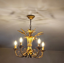 Lustre en bronze patiné à 5