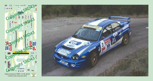 Decals subaru impreza - 1/43, wrc