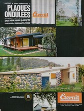 PUBLICITE DE PRESSE 1963 ETERNIT TOITURE EN PLAQUE ONDULÉES