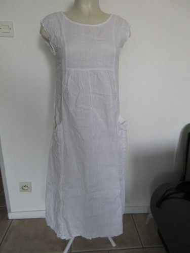 Robe blanche lin talia - blanche,