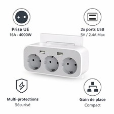 Multiprise Murale 3 Prises 2