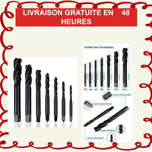 Lot tarauds hélicoïdaux - de, 7