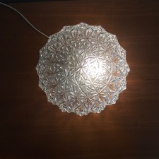 Antique 1960 1970 LAMP-7509 Clear Glass Ceiling Light Wall Sconce