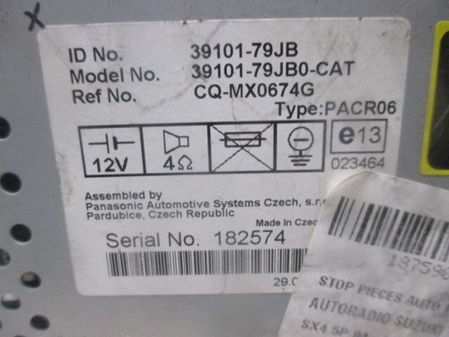 Autoradio récepteur suzuki - autoradio,