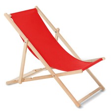 Chaise longue jardin rouge