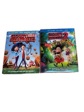 CLOUDY WITH A CHANCE OF MEATBALLS BLU-RAY 3D PLUS CLOUDY 2 BLU-RAY+ DVD UNOPENED