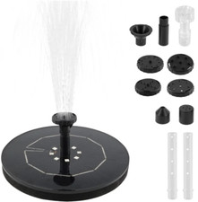 Fontaine Solaire Rotative à LED avec Buse Lumineuse, Pompe à Eau