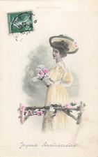 CP WOMEN ELEGANT BARRIER HAT PINK FLOWERS - 45331