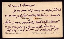 Paul Jouve. Carte adresse