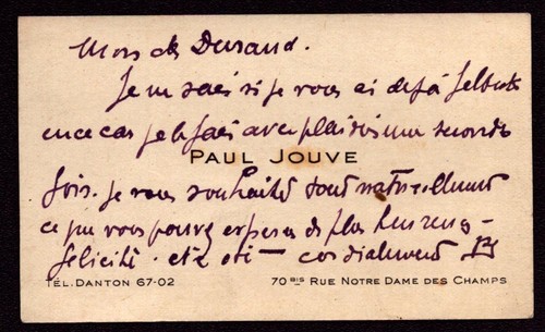 Paul jouve carte adresse - paul,