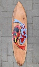Koi Poisson Surfboard 100cm Déco Bouclier Kois Carpe Étang Utsuri Japon de Style