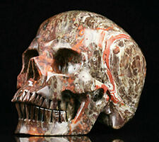 Crâne sculpté en Agate naturelle (Oeuf de dinosaure) de 12.7 cm et 1.1 kg