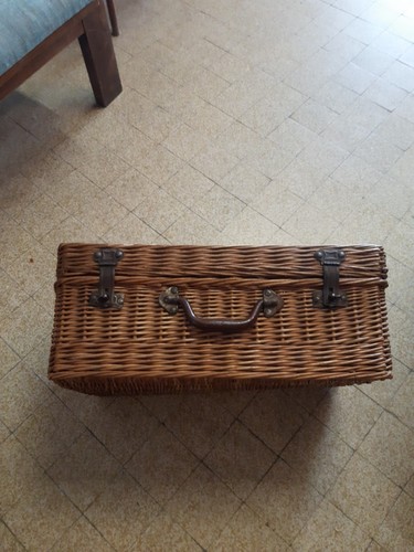 Valise malle rotin vintage - valise, en