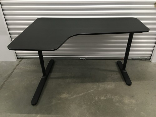 Black ikea bekant corner desks - black,